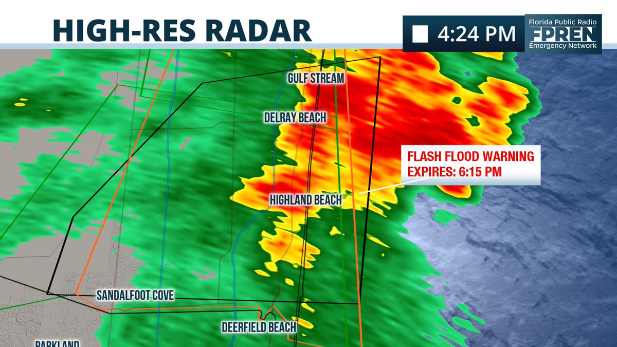 FLASH FLOOD WARNING UNTIL 6:15 PM...includes #BocaRaton #DelrayBeach # ...