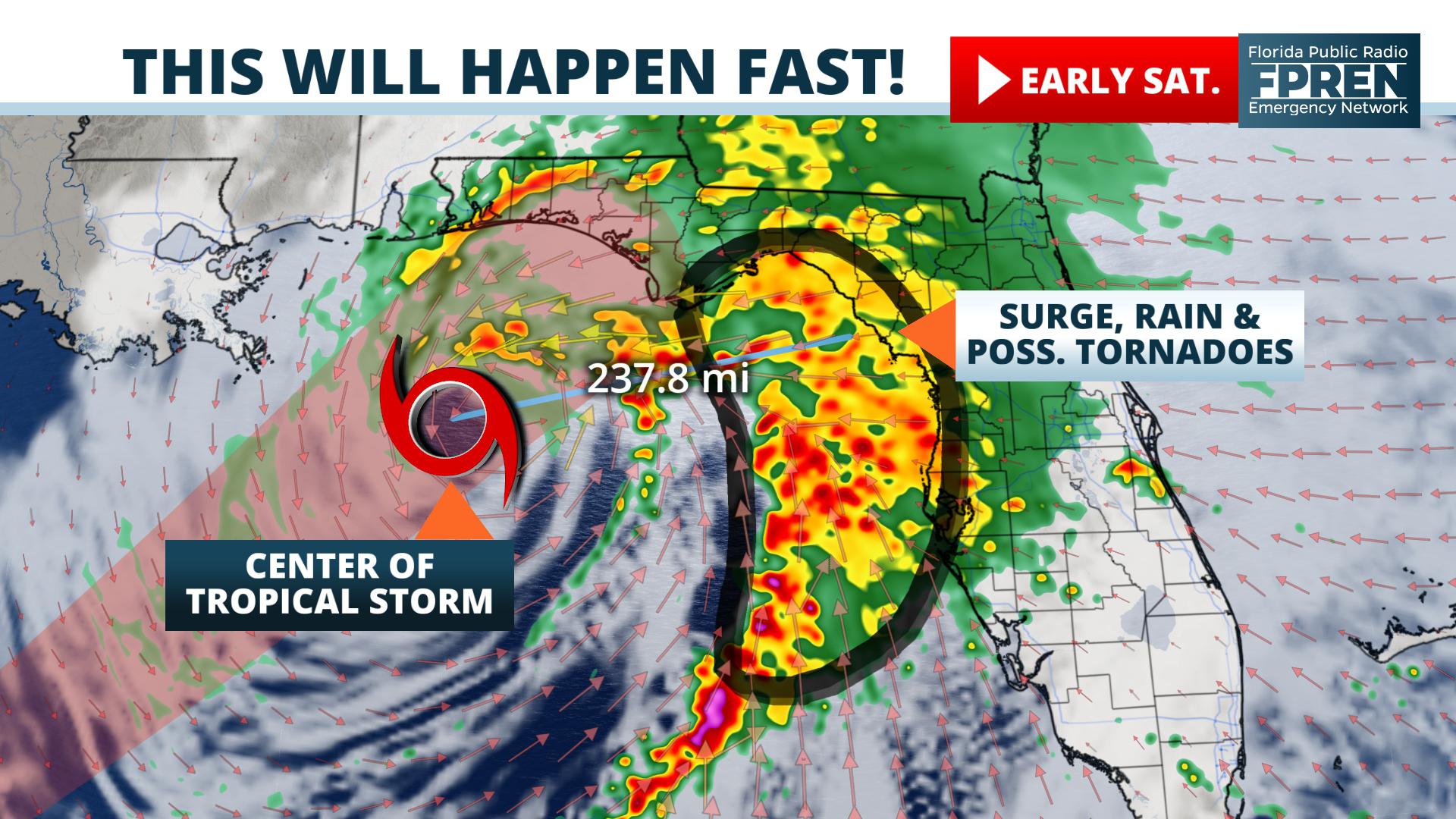 Storm Surge Warnings Issued Along Floridas Gulf Coast Ahead Of