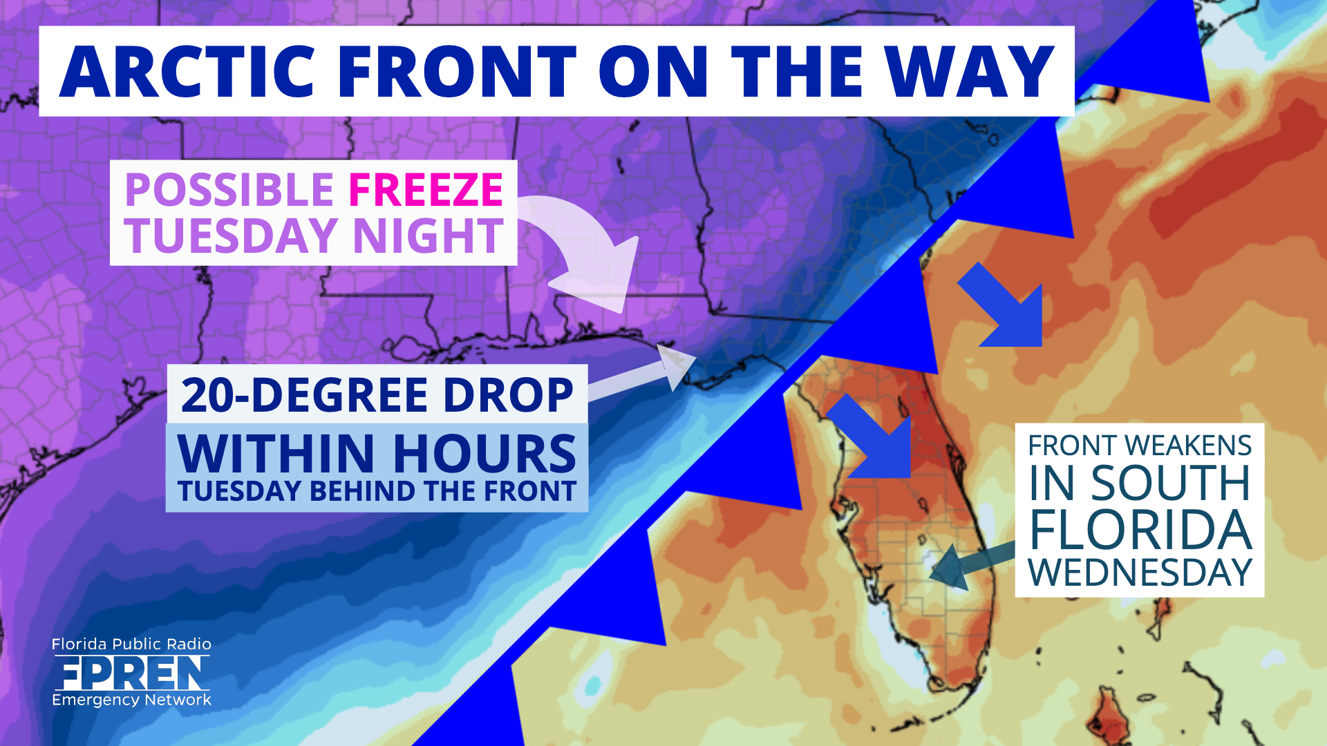 An Arctic Front is on the Way to Florida Florida Storms