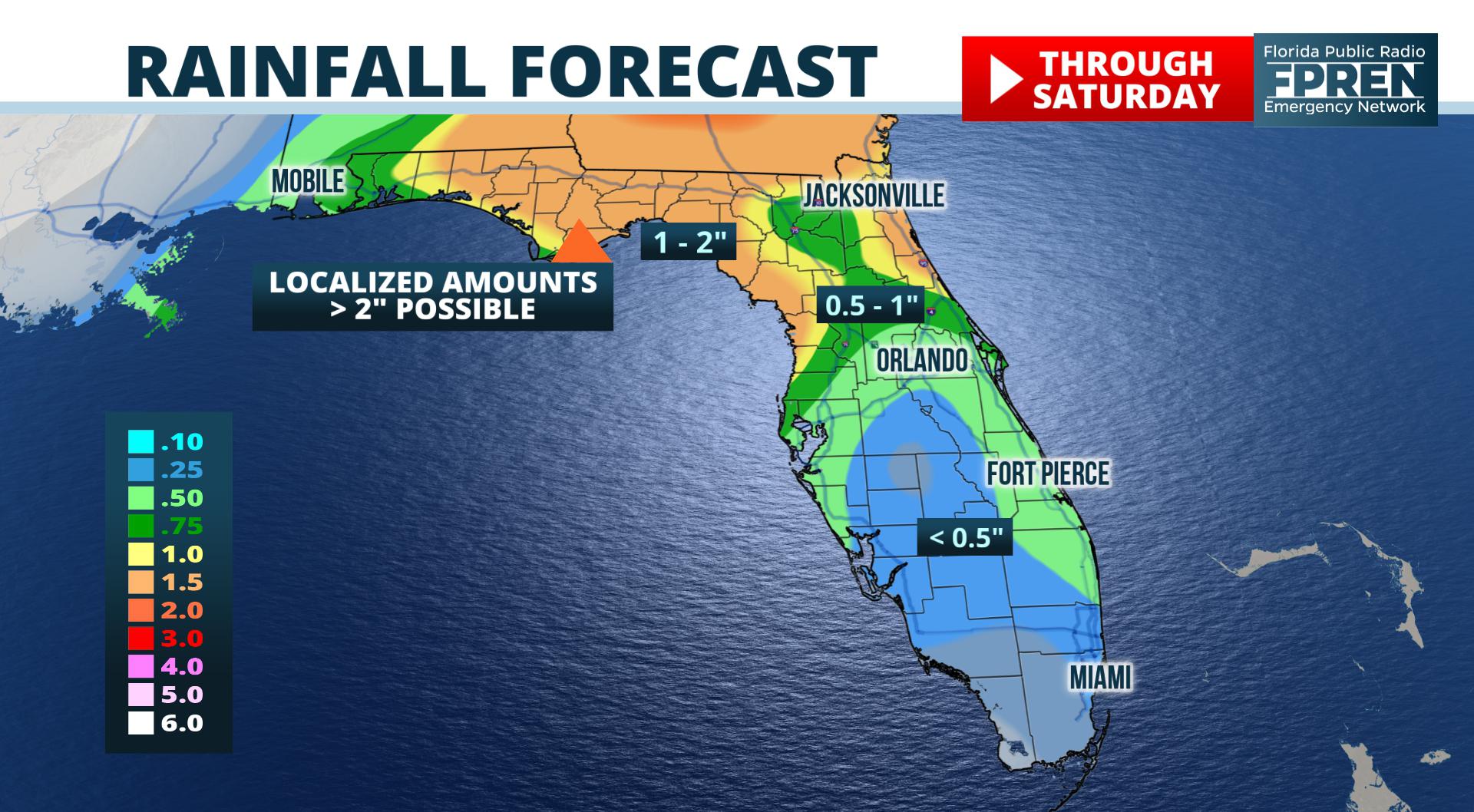Heavy Rain, Thunderstorms Likely in North and Central Florida Friday ...