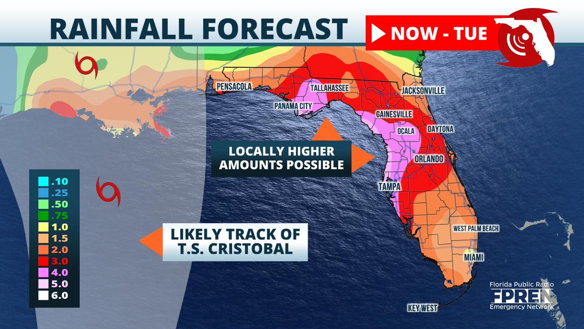 Tropical Storm Warning, Storm Surge Watch Issued for Parts of Florida