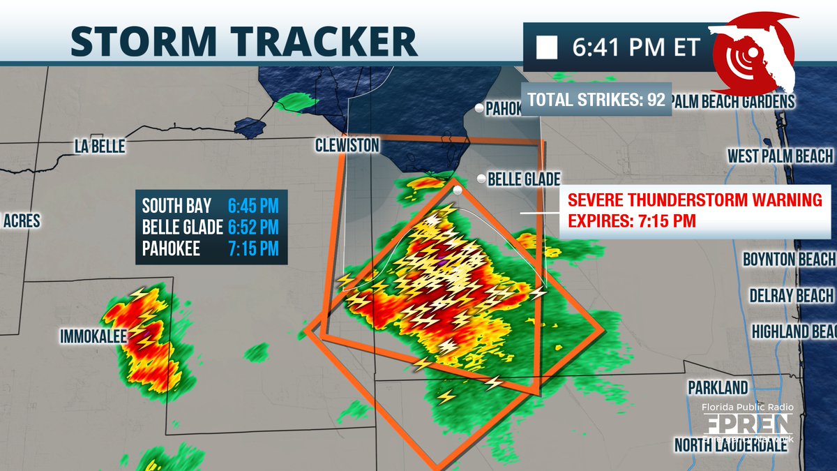 A Severe Thunderstorm Warning Has Been Issued For #Hendry, #Broward And ...