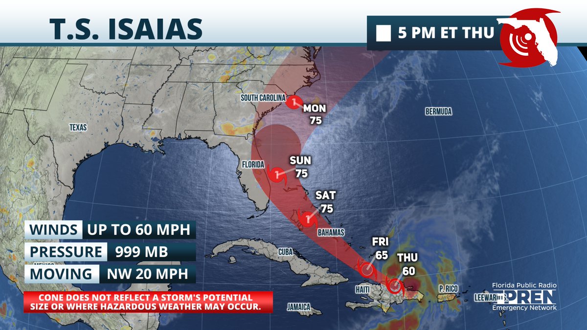 Impacts to Florida from Tropical Storm Isaías Still Uncertain | Florida ...