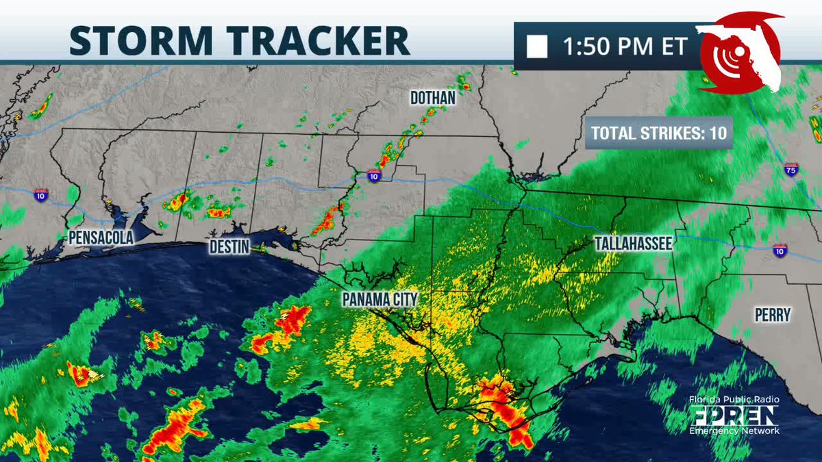 Widespread showers and thunderstorms continuing across the #FLPanhandle ...