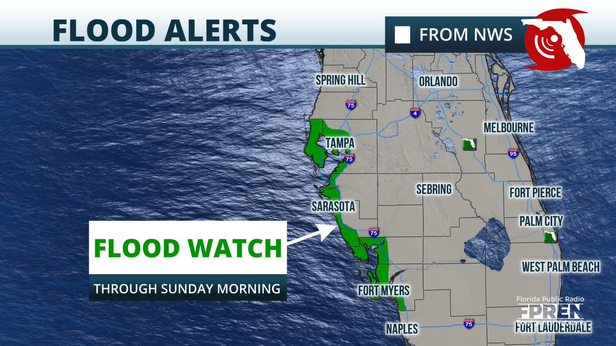 A Flood Watch is in effect through Sunday morning for the #Tampa/# ...