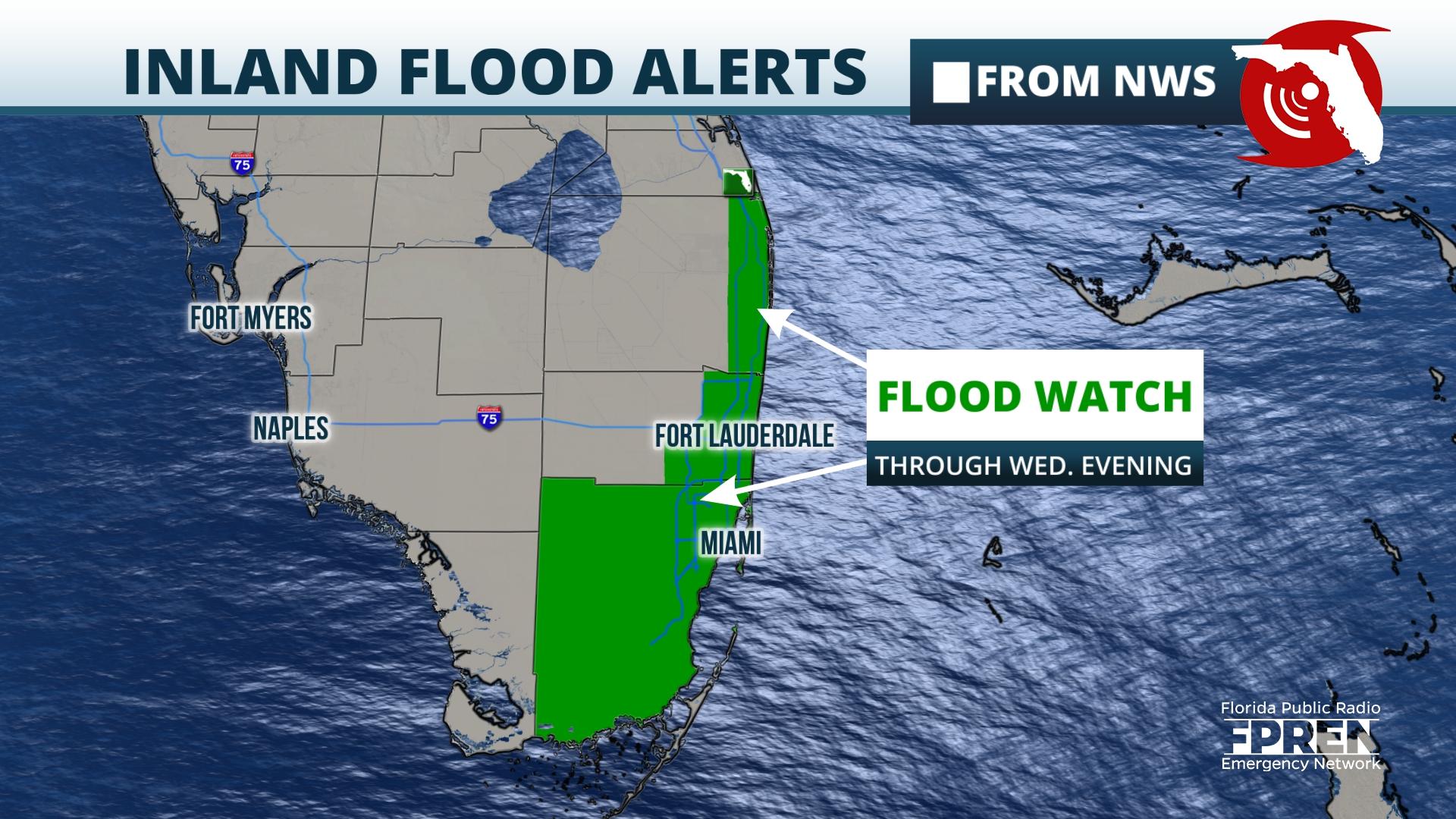 flood risk continues in portion of south florida through