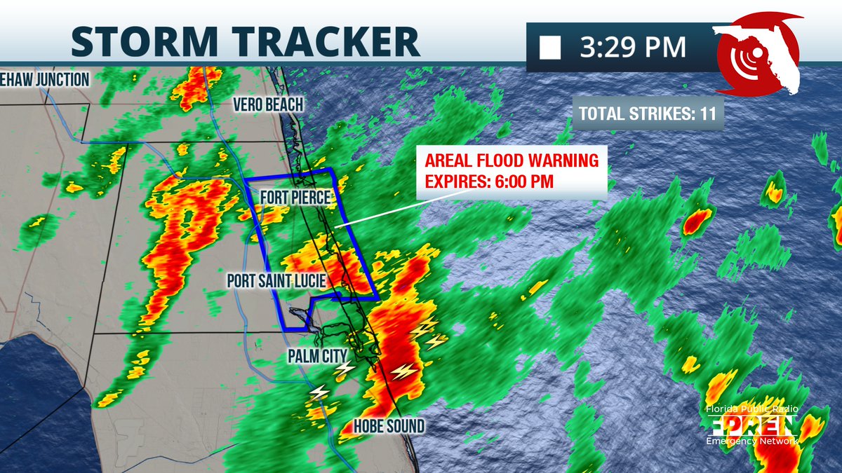 A Flood Warning has been issued for #Martin and #StLucie County ...
