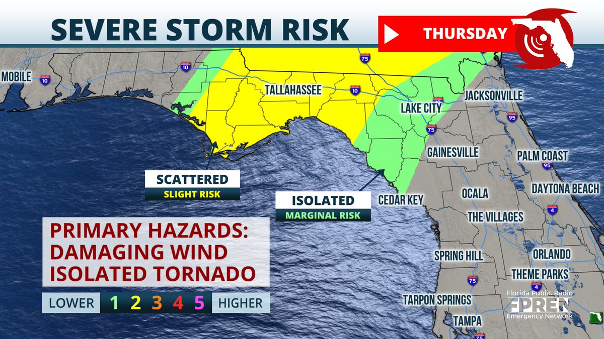 Tornado Watch Continues for Florida Panhandle Thursday Afternoon ...