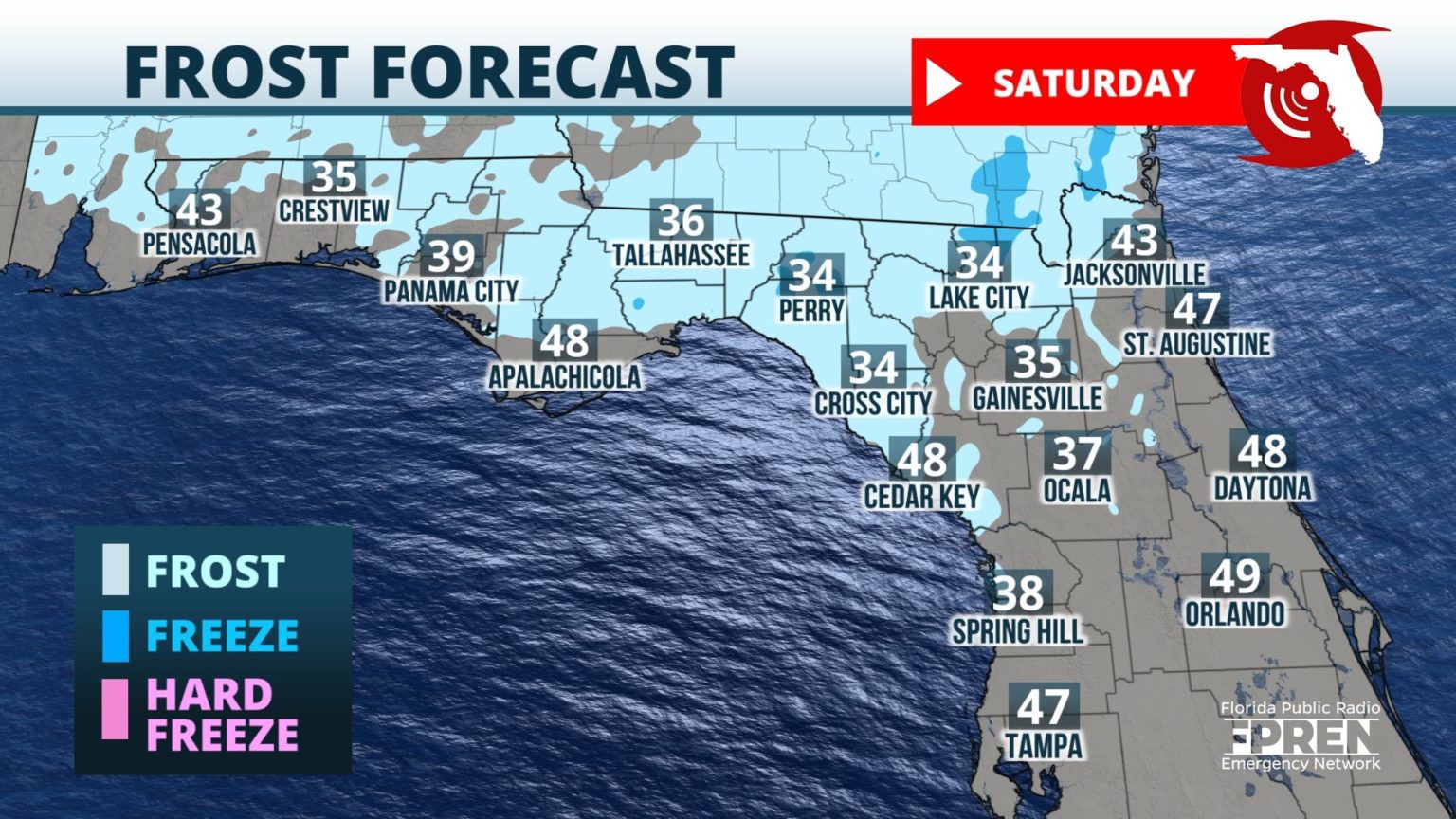 Frost Possible in North Florida Thanks to LateSeason Cold Blast
