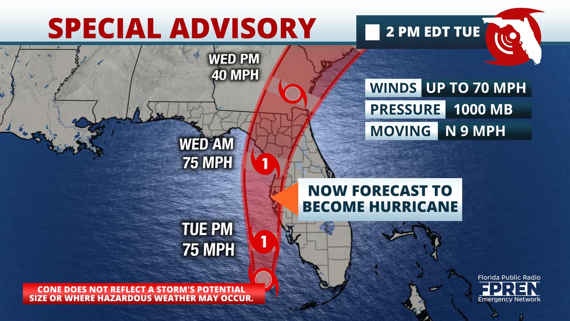 Hurricane Warning Issued for Tampa and Nature Coast as Elsa Approaches ...