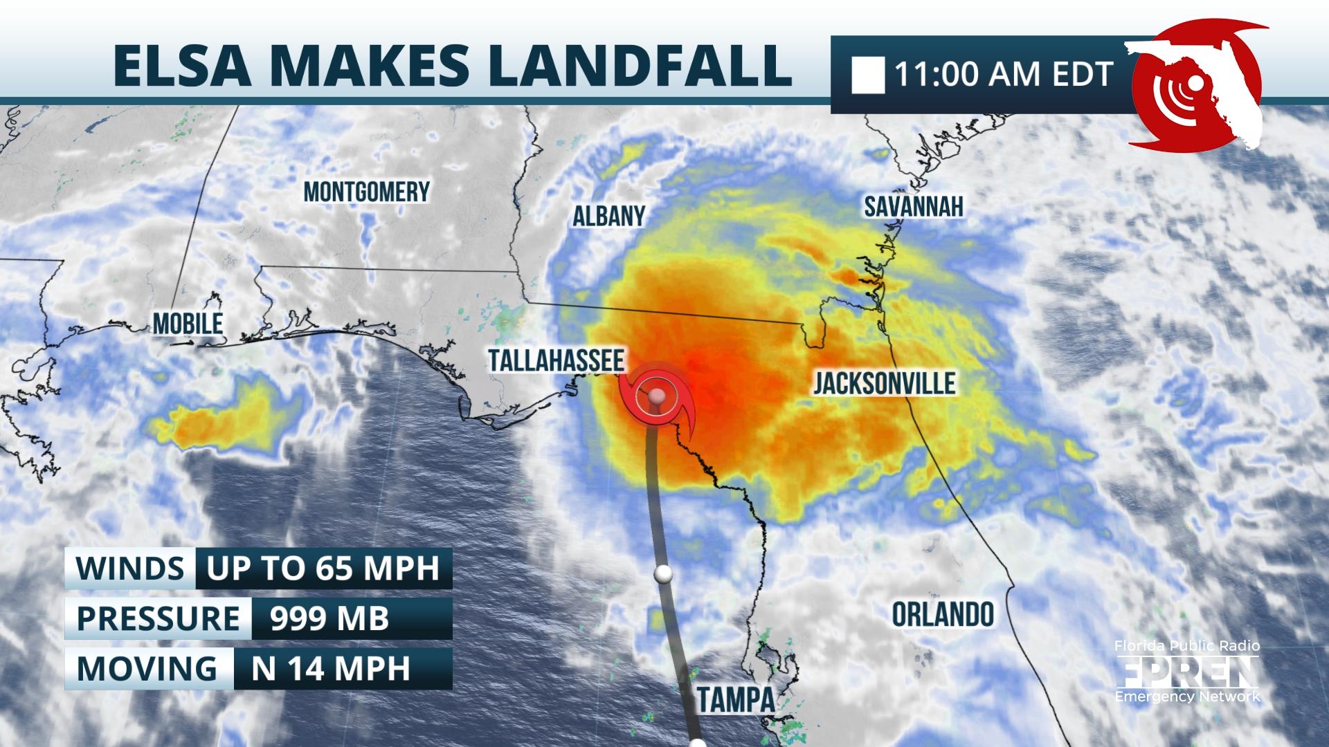Elsa Makes Landfall In Florida's Big Bend Florida Storms