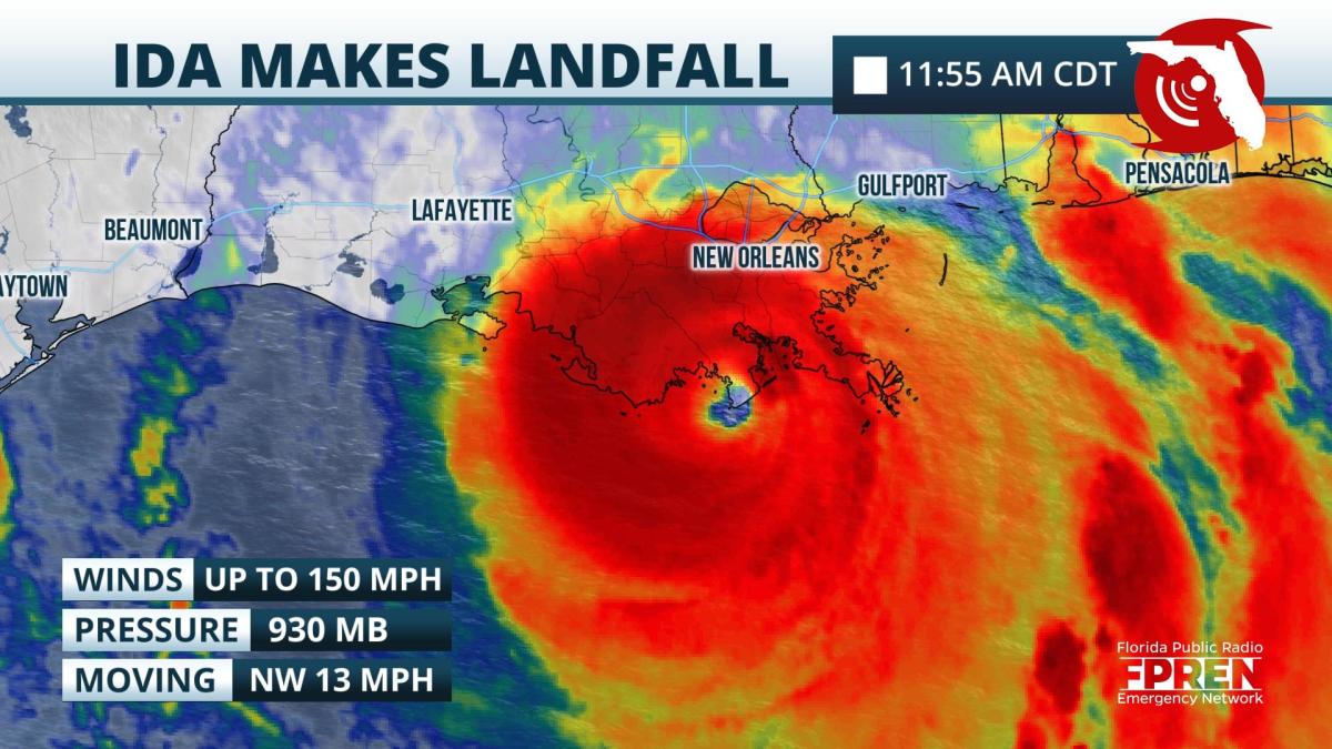 Ida Makes Landfall In Southeast Louisiana As Category 4 Hurricane ...