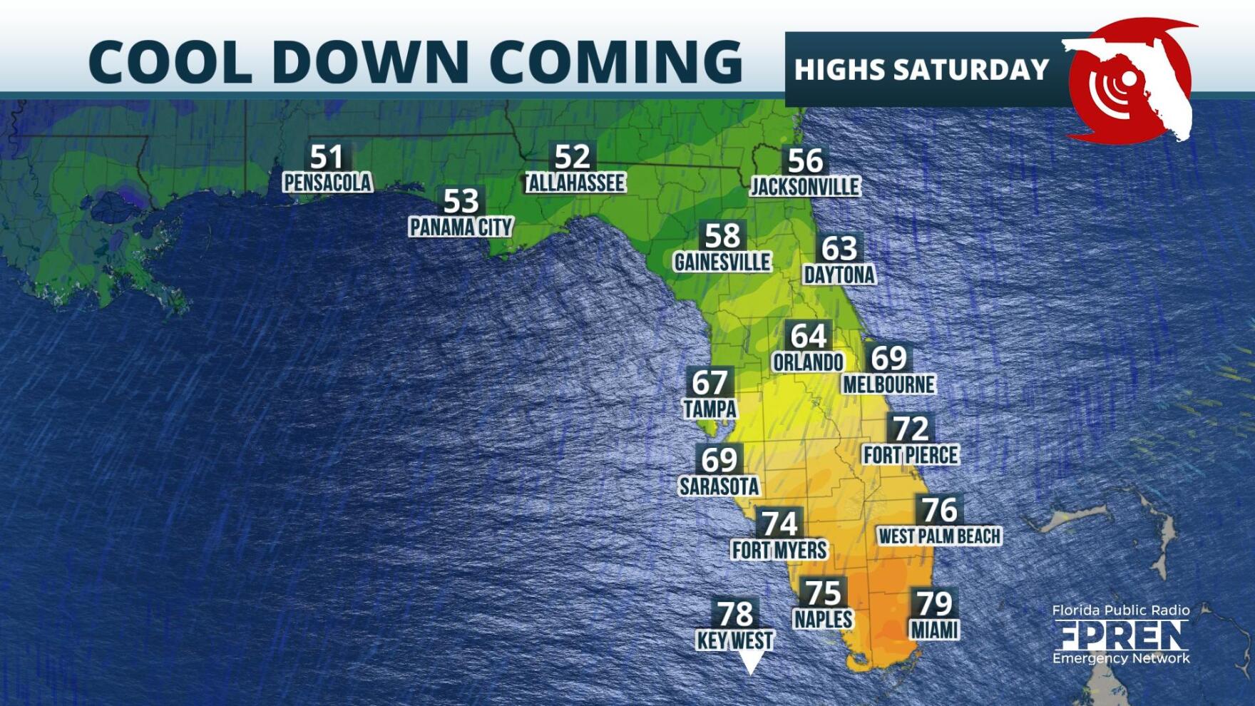 Another Cool Down Coming for Part of the Sunshine State