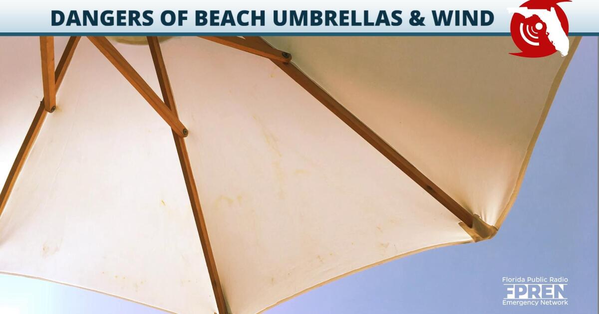 The dangers beach umbrellas pose when wind whips