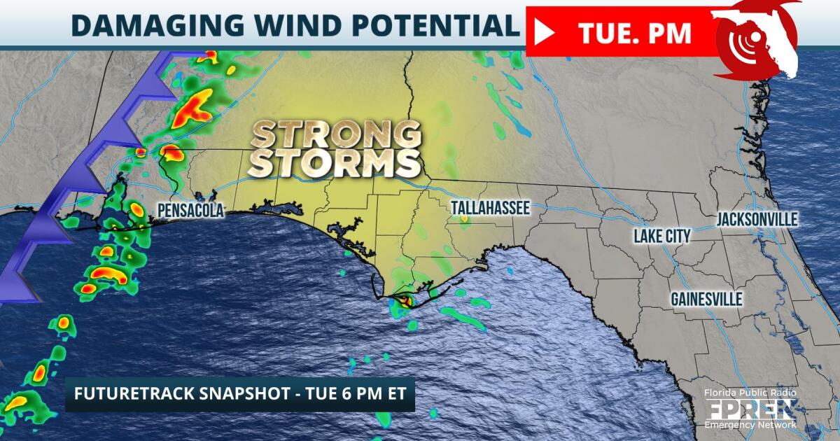 Damaging Winds Possible In Panhandle As Cold Front Approaches Tuesday ...