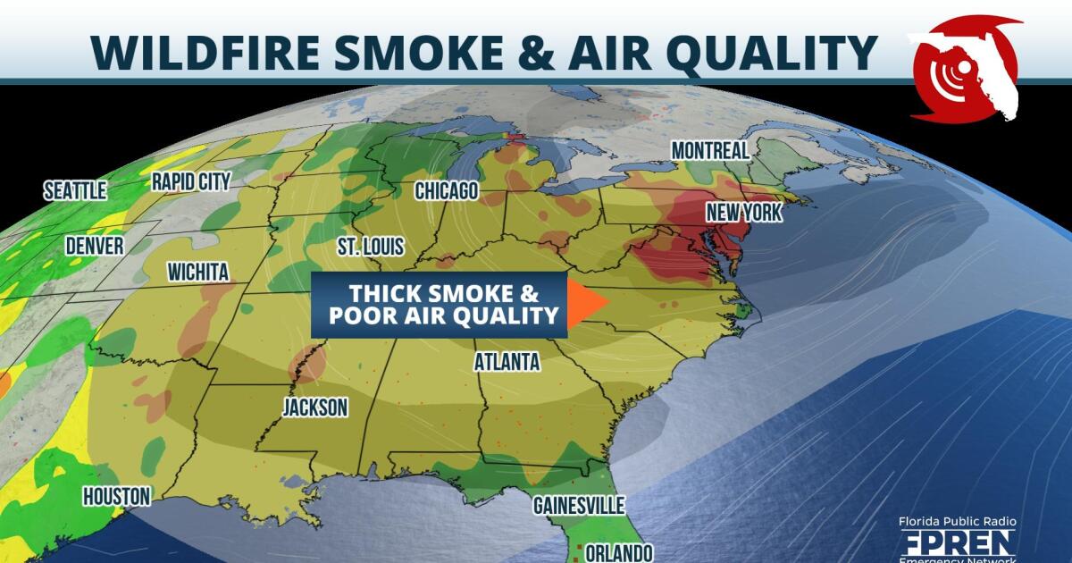 Millions impacted by wildfire smoke Florida escapes significant